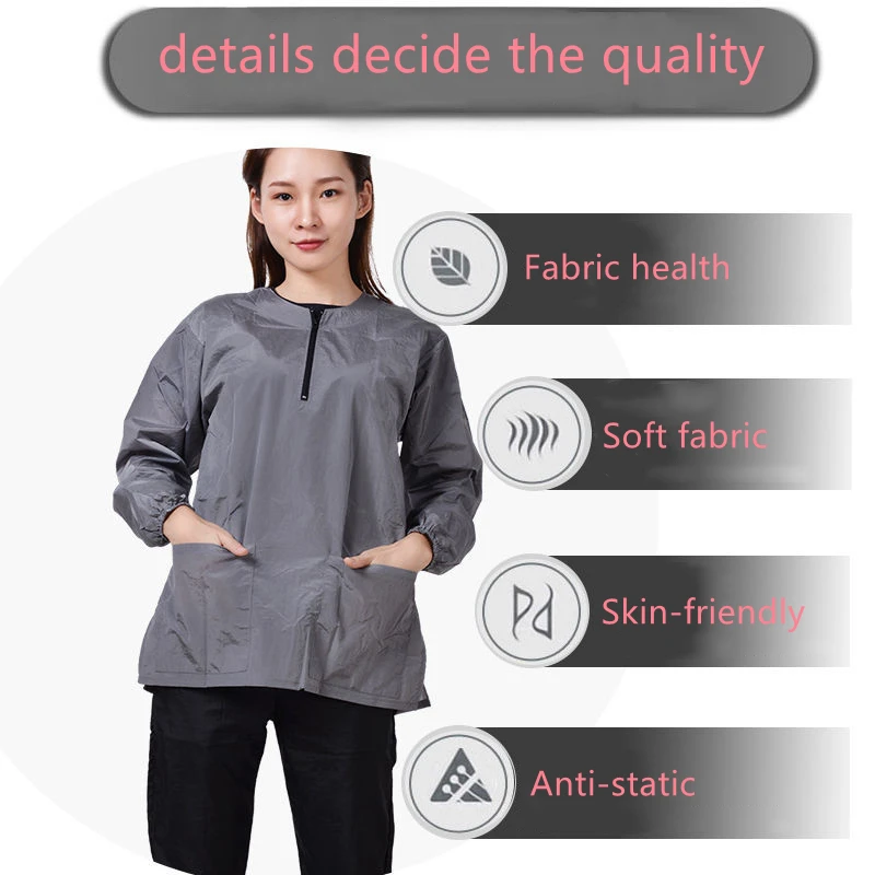 Long Sleeve Pet Dog Grooming Work Clothes Waterproof Pet Shop Uniforms Hair Salon Hairdresser Robe Anti Hair Anti Static Y0522 2