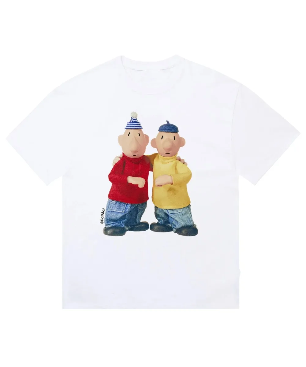 Lustiges T-Shirt mit Cartoon-Charakter-Print, Modischer Trend, Kurzarm, Rundhalsausschnitt, Lässige Streetwear, Lebhaftes Geometrisches Design – Detail 4