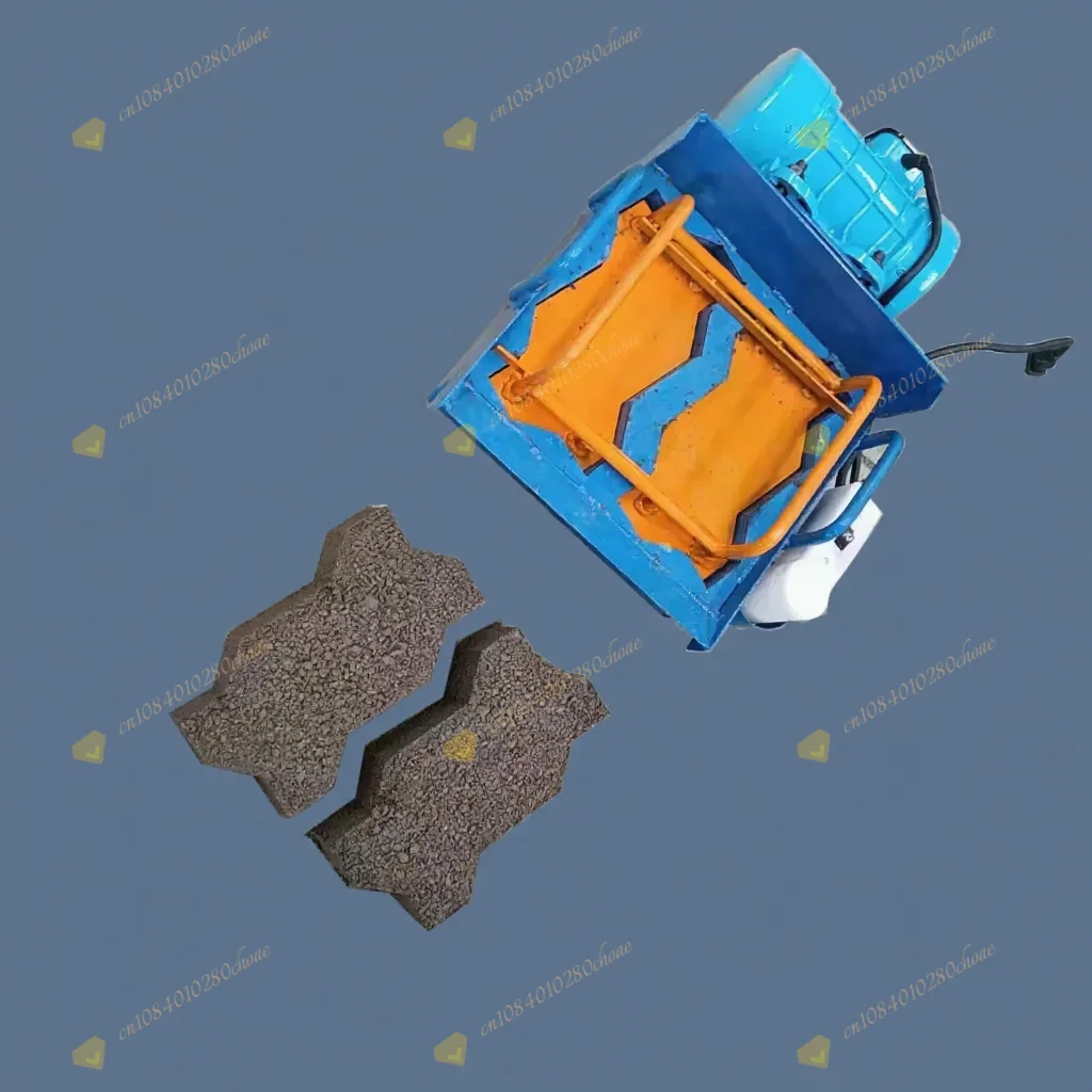 Household portable brick beater, small one hollow brick machine at a time, two-p