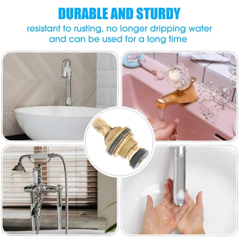Brass Slow Open Valve Faucet Water Spool Rubber Retaining Gasket Interface Valve Core Kitchen Sink Mixer Tap Stream Sprayer Head faucet valve