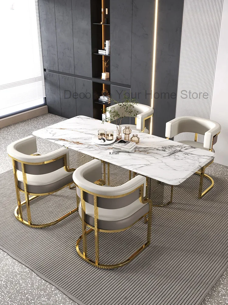

Household Luxury Dining Chairs Hotel Sofas Reception and Negotiation Tables Chairs Nail Salons Chairs Makeup Furniture