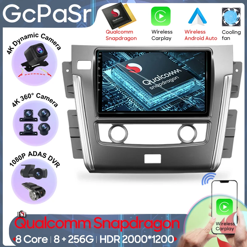 

Автомагнитола с сенсорным экраном для Nissan патруль Y62 2010-2020, навигация GPS, стерео, Android, видео, Bluetooth, No 2din, DVD