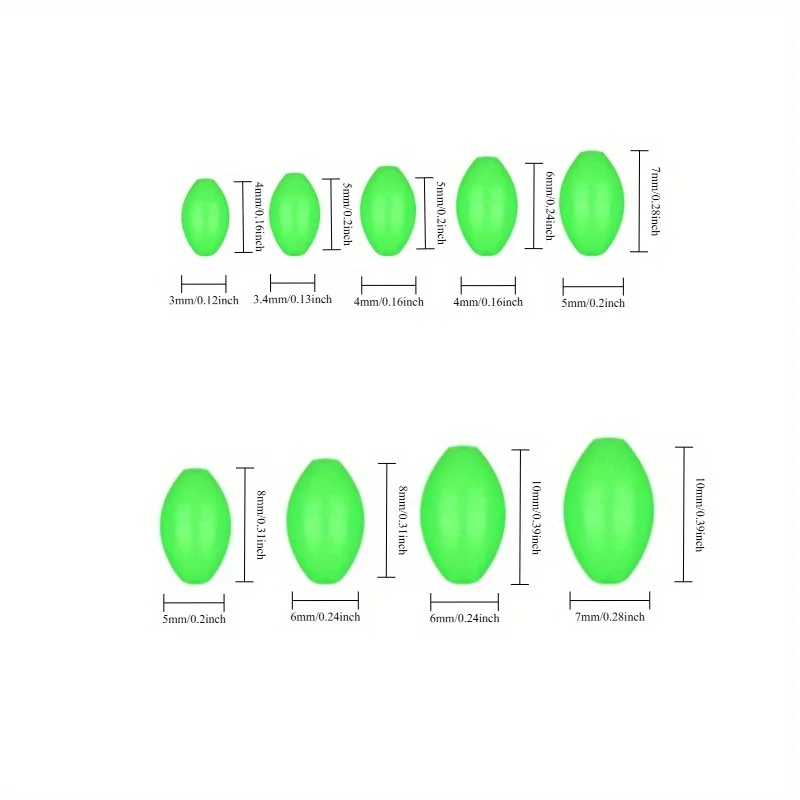 Bait Olive Beads 400/900 pieces fluorescent night light plastic set with anti-collision beads and protective