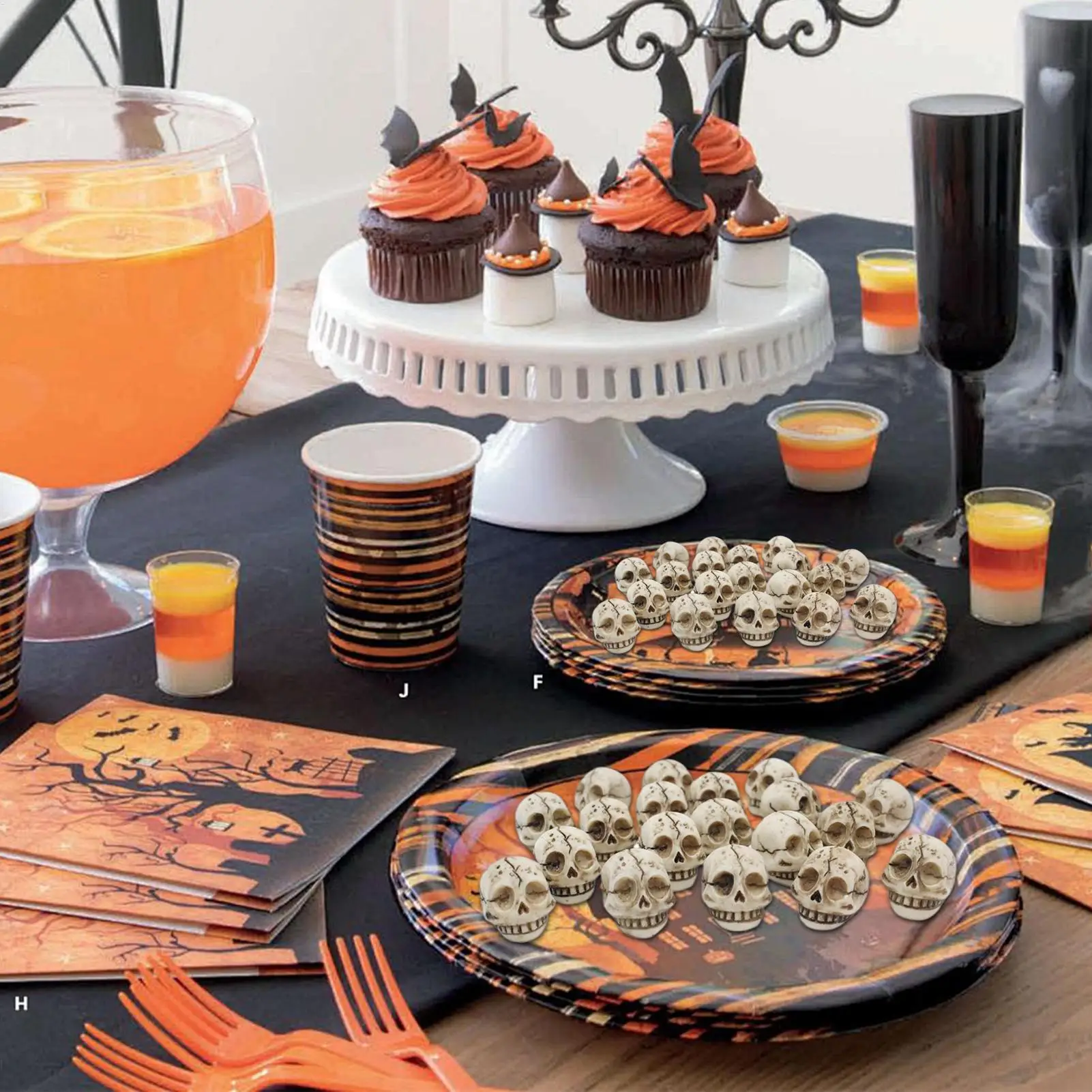 20Pcs Skull Figurine Skull Sculpture Mini Resin Prank Toys for Miniature Landscaping Plant Pot Halloween Festival Garden Decor