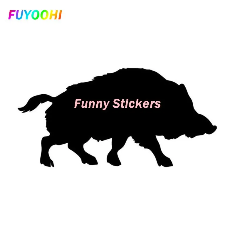 2-Pack Angry Boars Hunting & 4x4 Decal Stickers - Vinyl Decal For Car, Truck, Window
