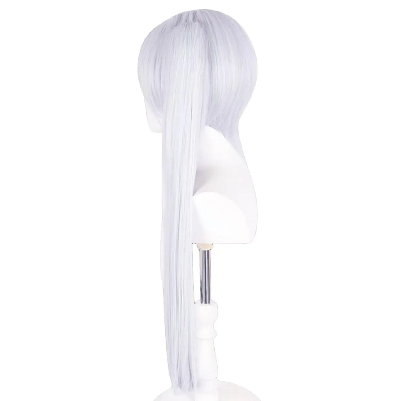 Frieren Beyond Journey's End Silver Gray Long Straight Wig Cosplay