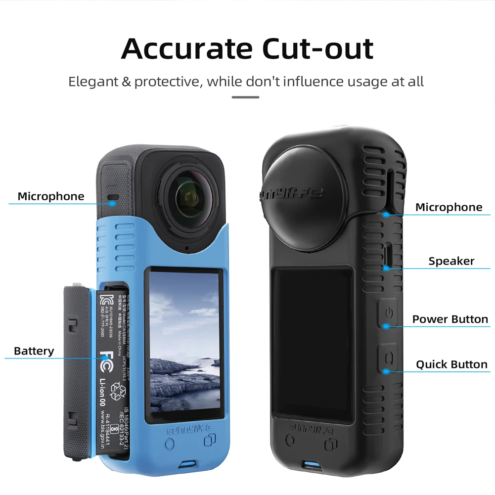 

Action Camera Protective Case Sports Camera Anti-Collision Silicone Case Protective Skin Camera Housing Accessories