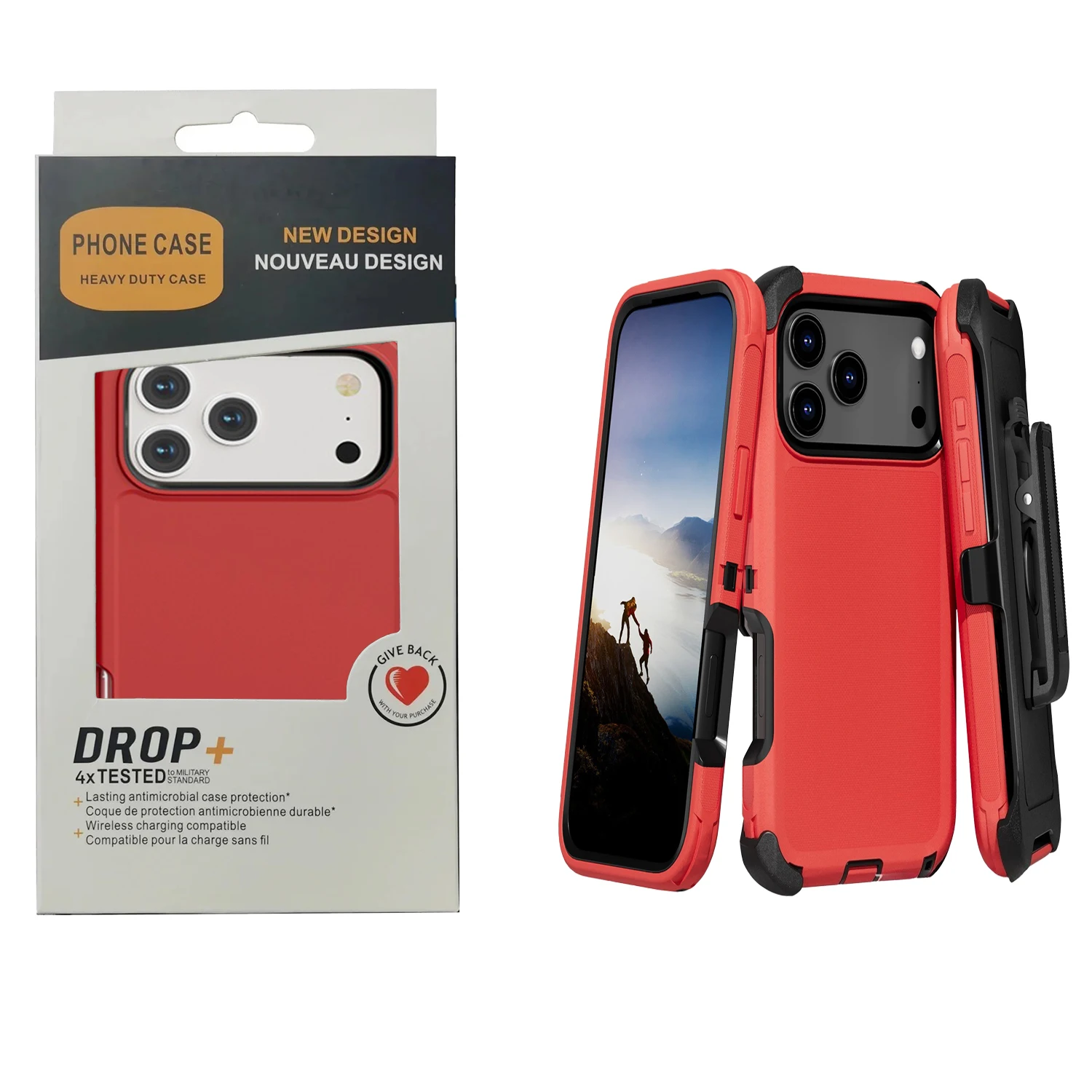 Ultimate Shockproof Defender Case with Clip - Rugged Heavy-Duty Protection