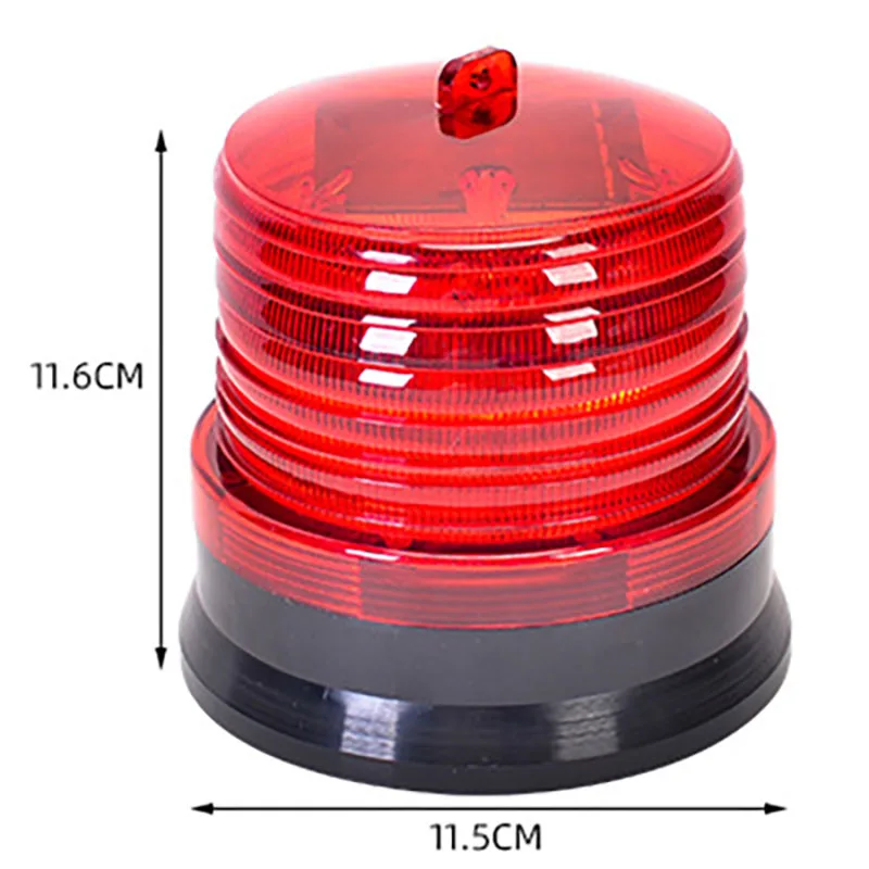 Magnetic Solar Warning Light LED Strobe Lights Night Site Wall Flashing