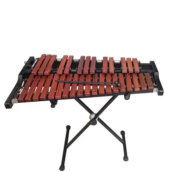 High Quality 32 Tones Metal Xylophone with Shelf Musical Percussion Instruments Performance Practice Marimba OEM XY022704