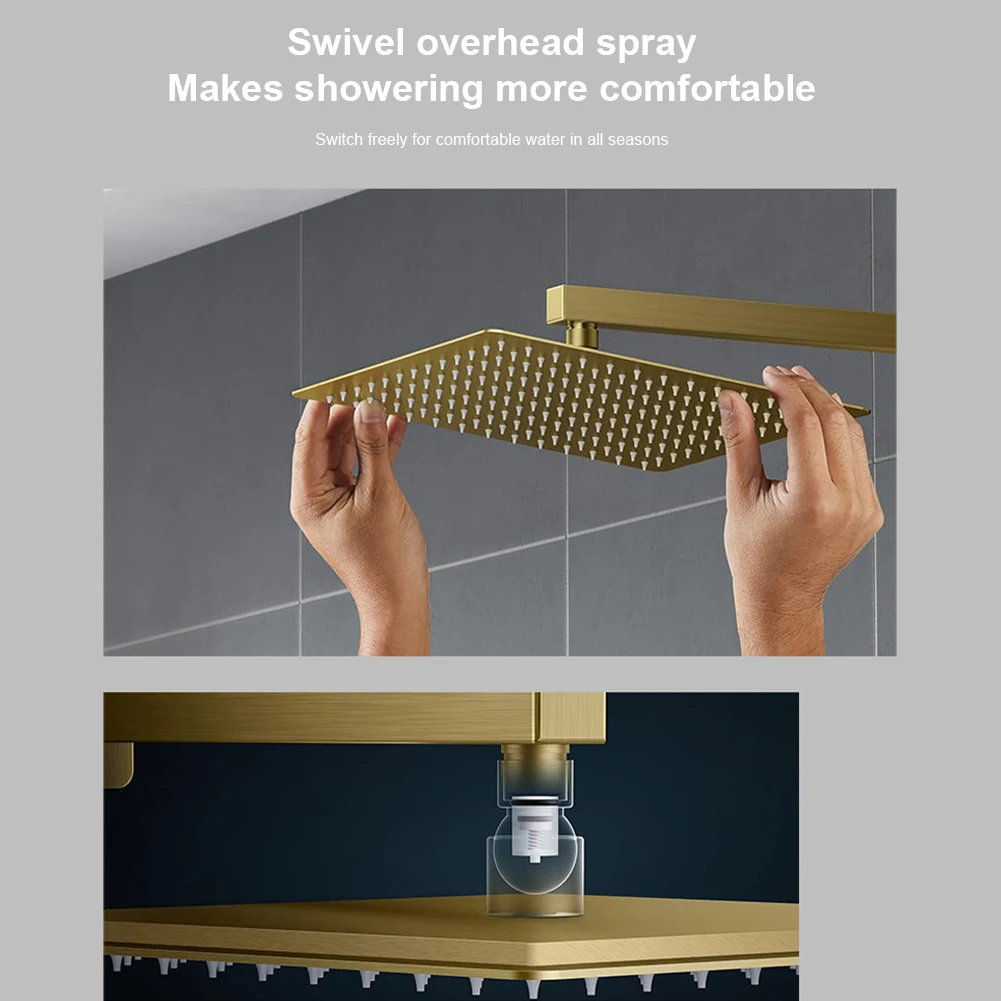 10 Inch All-Copper Shower Head with Handshower Top Shower Head Shower Combo Set for Home Bathroom Accessories