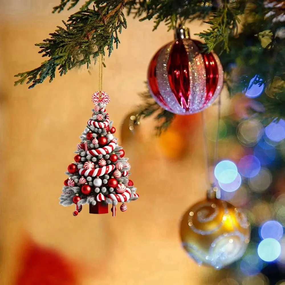 Acrylic Christmas Tree Ornament Hanging Pendant Xmas Decoration