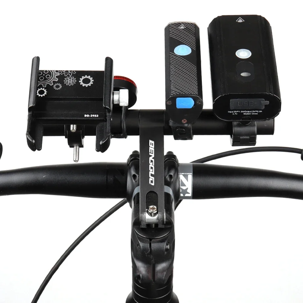 10/20/30cm Bicycle Handlebar Extended Bracket Aluminum Alloy Adjustable Extension Bar Bike Computer Light Phone Stand