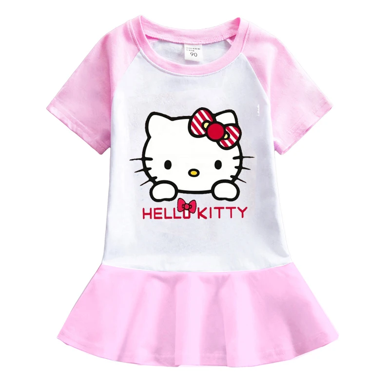 Pokemon Dress Girl Birthday Party Clothes Baby Girls Cotton Dress 1-6 Years Kids Princess Dress 2024 Baby Girl Summer Clothing