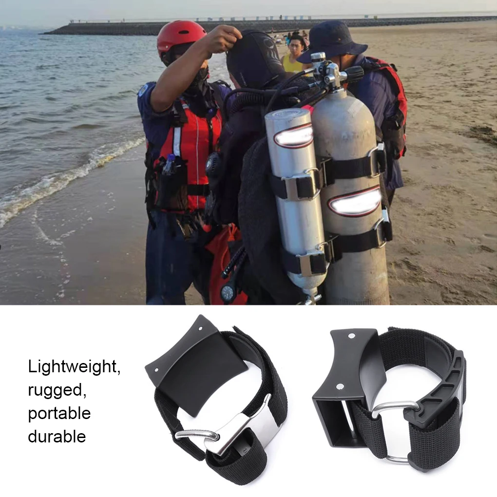 Scuba Diving Tank Band Adjustable Buckle Cylinder Holder diving tank strap for Snorkeling