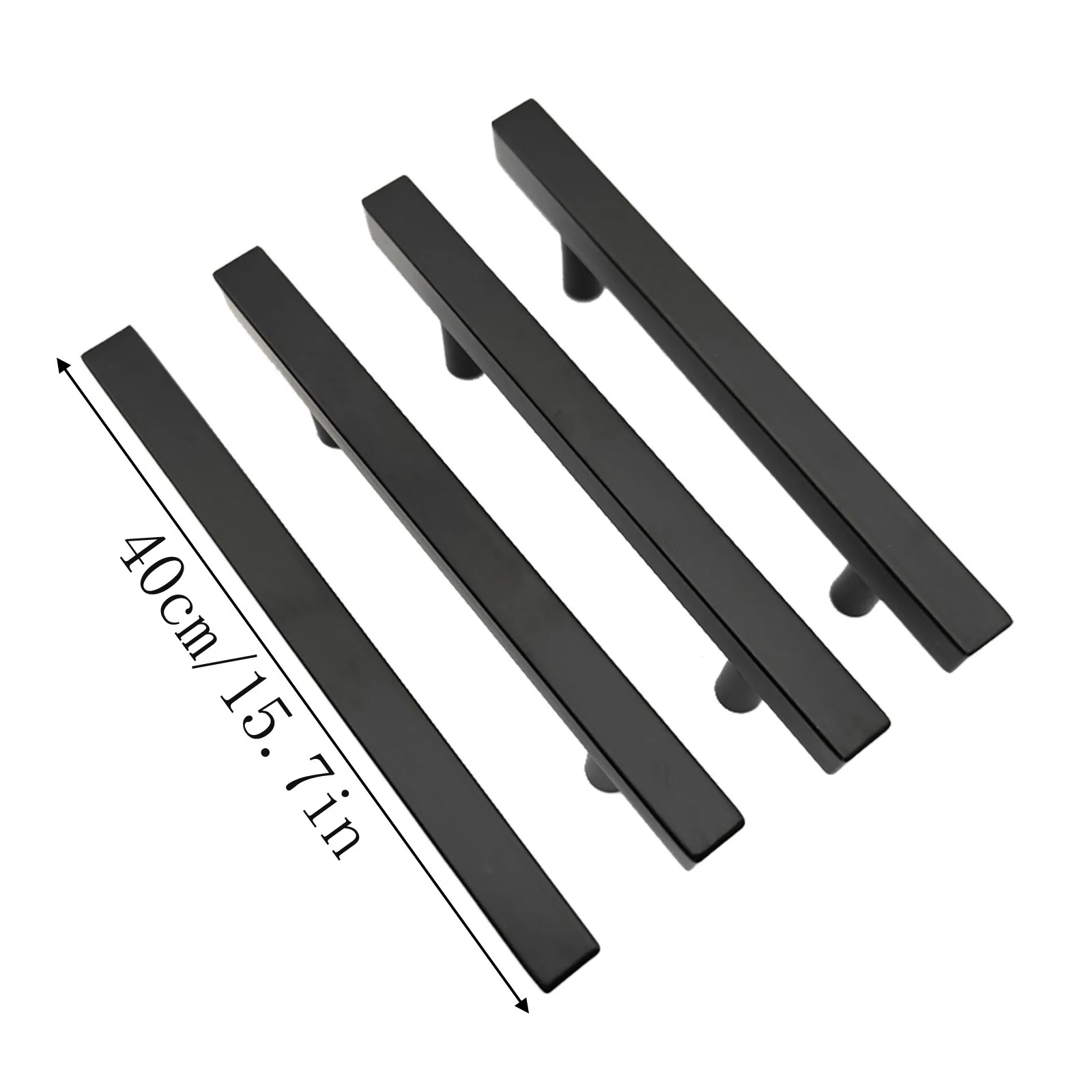 Description Picture 4 of item10Pcs Square Tube Stainless Steel Handle Extended Wardrobe Cabinet Door Modern Simple Plain Drawer Handle Bumper Door Holder