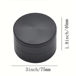 Premium 2 - Inch 4 - Layer Metal Herb and Spice Grinder (75mm - Black)