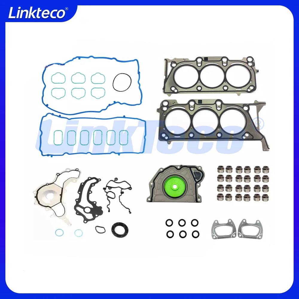 Engine Cylinder Head Full Gasket Set Rear oil seal For 16-23 3.6 T L JEEP Grand Cherokee Wrangler Dodge Chrysler Ram 1500 3.6L