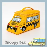 Snoopy Bus Shape Women Outdoor Storage Bag Toiletries Organize Cosmetic Bag Portable Waterproof Female Travel Make Up Cases Gift 1
