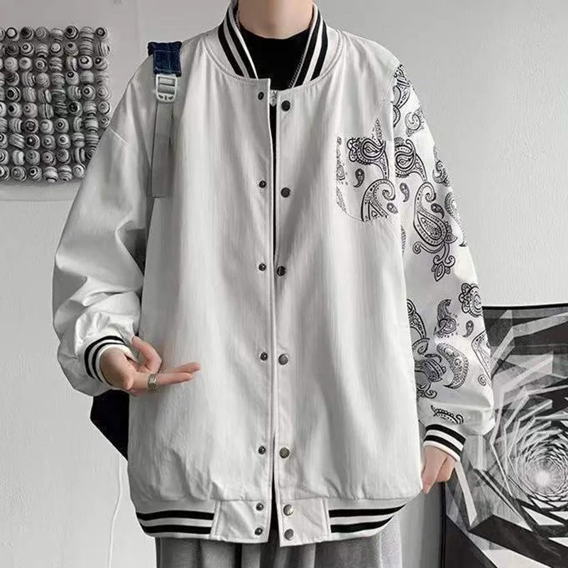 Fashion O-Neck Button Spliced Pockets All-match Coats Men's Clothing 2023 Autumn New Casual Tops Korean Asymmetrical Jackets