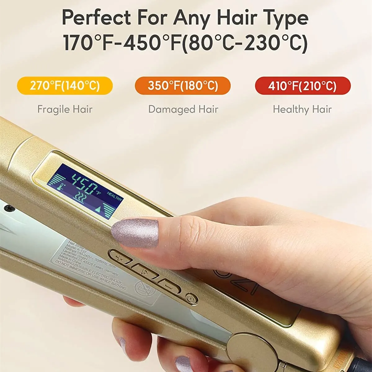 Professional Hair Striaghtener Titanium Dual Volotag Instant Heating Flat Iron 2 In 1 Hair Curler LCD Digital Display hair straightener