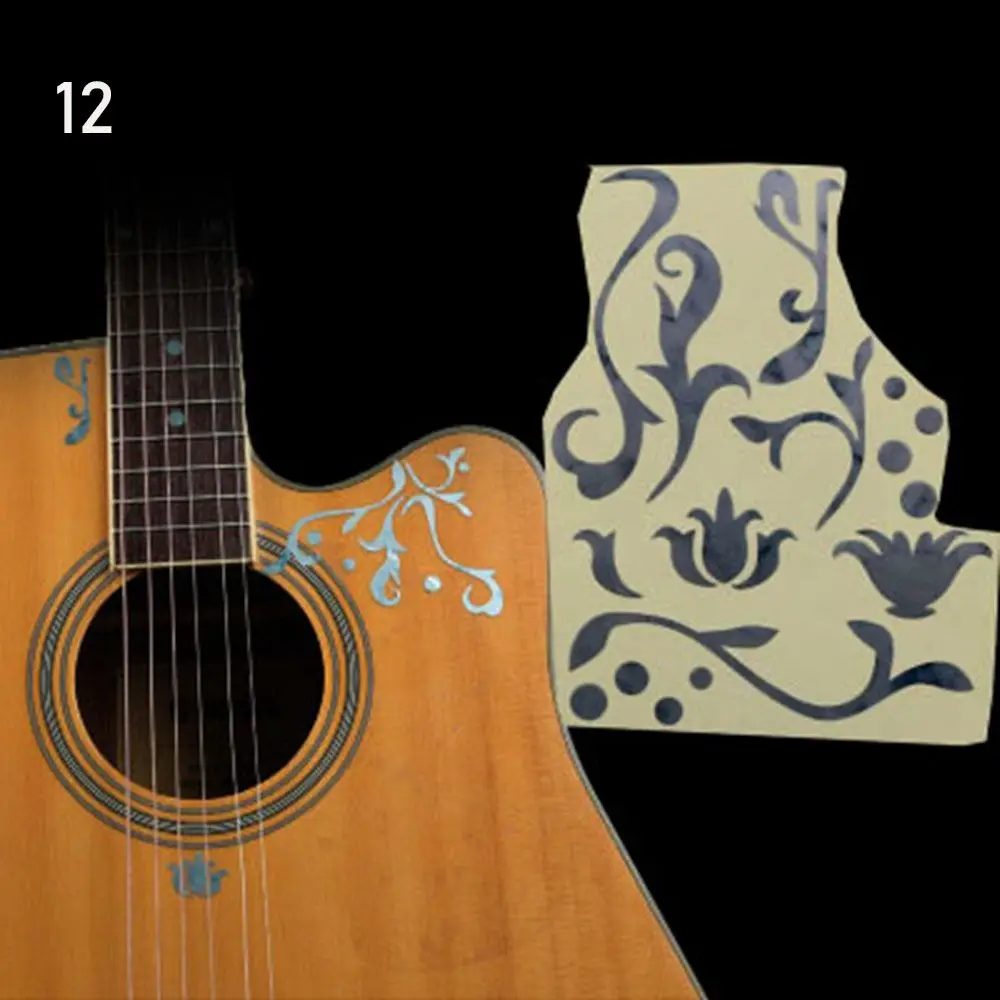 Instrument Decorations: Ultra Thin Cross Inlay Fretboard Stickers for Electric Guitar Accessories