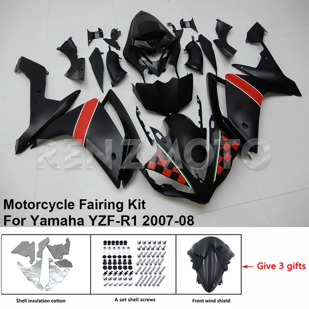 

Motorcycle Fairing Set Body Kit Plastic For YAMAHA YZF-R1 YZF R1 2007-2008 Accessories Injection Bodywork Y1007-105a