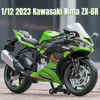 1:12 Kawasaki Ninja ZX-6R Motorcycle Toy 1:12 RMZ City Diecast Model Super Sport Miniature Collection Gift For Boy Children Kid 1