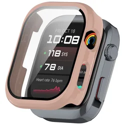 Premium Glass & Case Screen Protector with Anti-Scratch Film and Protective Bumper Cover for Huawei Watch D2 (Pink)
