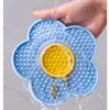 Pet Supplies Cat Licking Pad Sun Flower Shape Silicone Dog Licking Plate Cute Pet slow licking mat 3