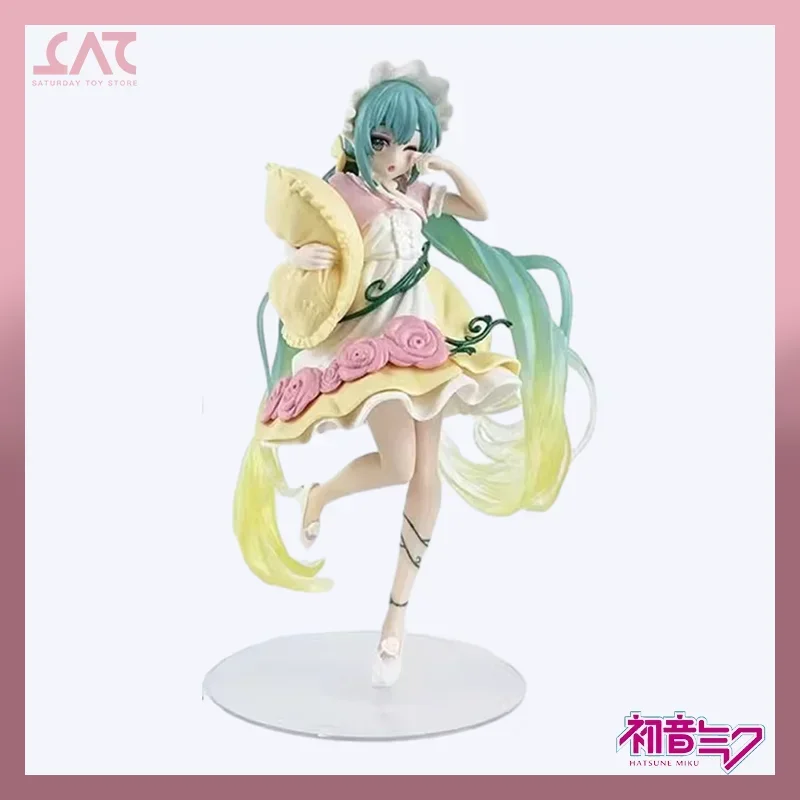 

20cm Hatsune Miku Anime Figure Strawberry Cake Figures Pvc Statue Figurine Model Doll Collection Room Decora Desk Toys Gift