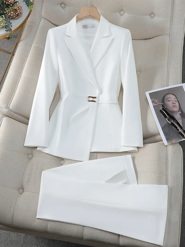 Blazer Tenue Femme Chic Et Elegant Veste Hiver Noir Blanche
