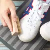 Shoe cleaning brush set, 3 pieces - soft brush, medium universal brush and hard brush - Premium sneaker brush, three different h 5