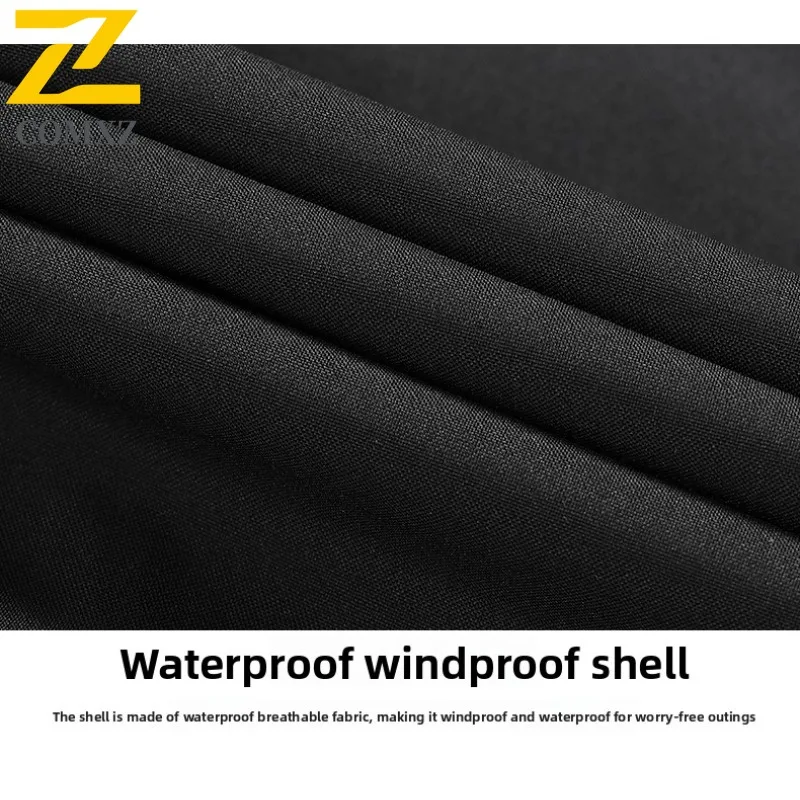 COMXZ 3 in 1 Outerwear Windproof Warm Removable Hood Outdoor Gym Jogger Coat 2025 Running High Quality Men's Windbreaker Jacket