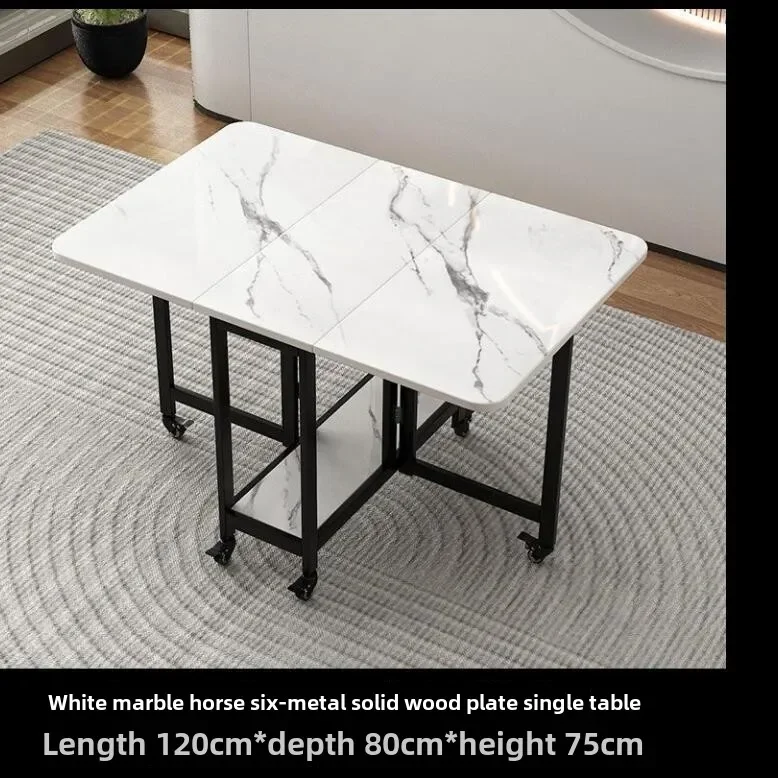 דירה קטנה, שולחן מרובע עבור 4 אנשים ו-6 אנשים, שולחן אוכל, מתקפל, מלבני, בית, נייד.