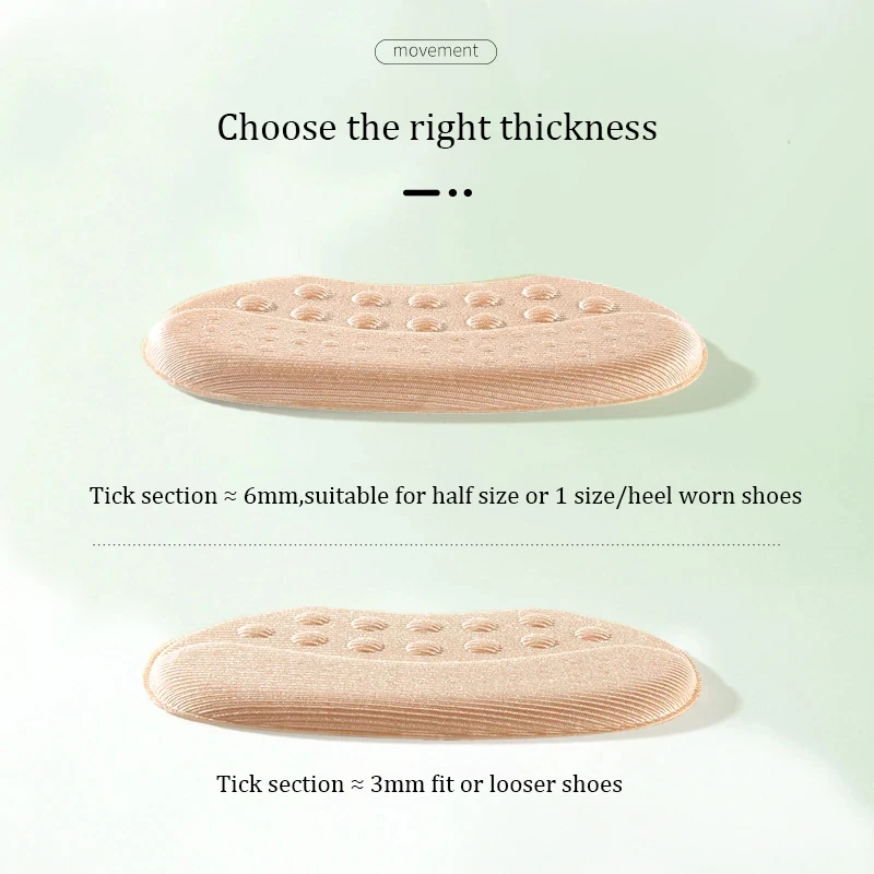 1/2/3/4쌍 하이힐용 신발 패드 통증 완화 및 마모 방지 쿠션 힐 보호대 신발 스티커 발 관리 라이너 그립 인솔