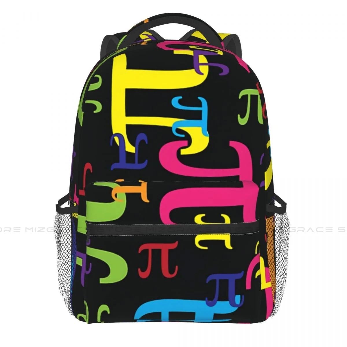 

Math Pieces Of Pi Casual Knapsack for Men Women Student Books Backpack School Laptop Bag Soft Rucksack