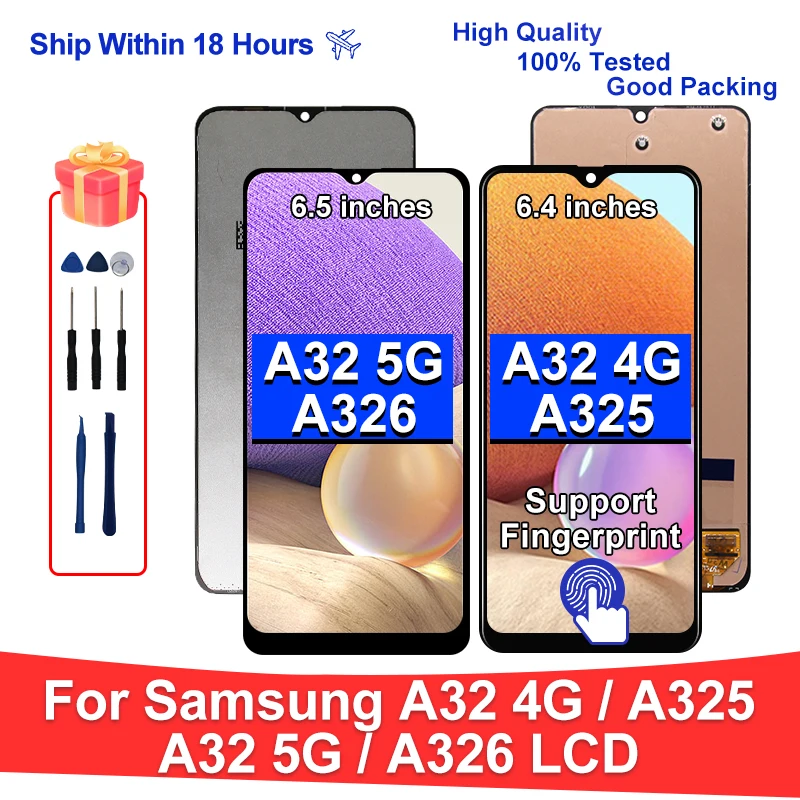 삼성 갤럭시 A32 4G LCD SM-A325F 디스플레이 터치 스크린 디지타이저 삼성 갤럭시 A32 5G LCD SM-A326B 교체