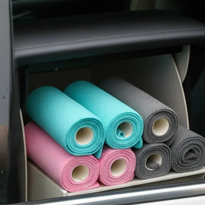 Car Microfiber Cleaning Towel Easy Tear Rags Scratch-Free High Absorbent for Dashboard Seat Interior Auto DIY Detailing Cloth