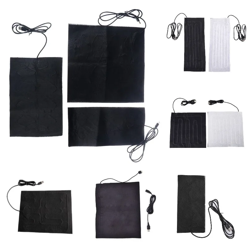 Heating Pad 1/2pcs Carbon Fiber Heating Pad Hand Warmer USB Heating Film Electric Winter Infrared Fever Heat Mat