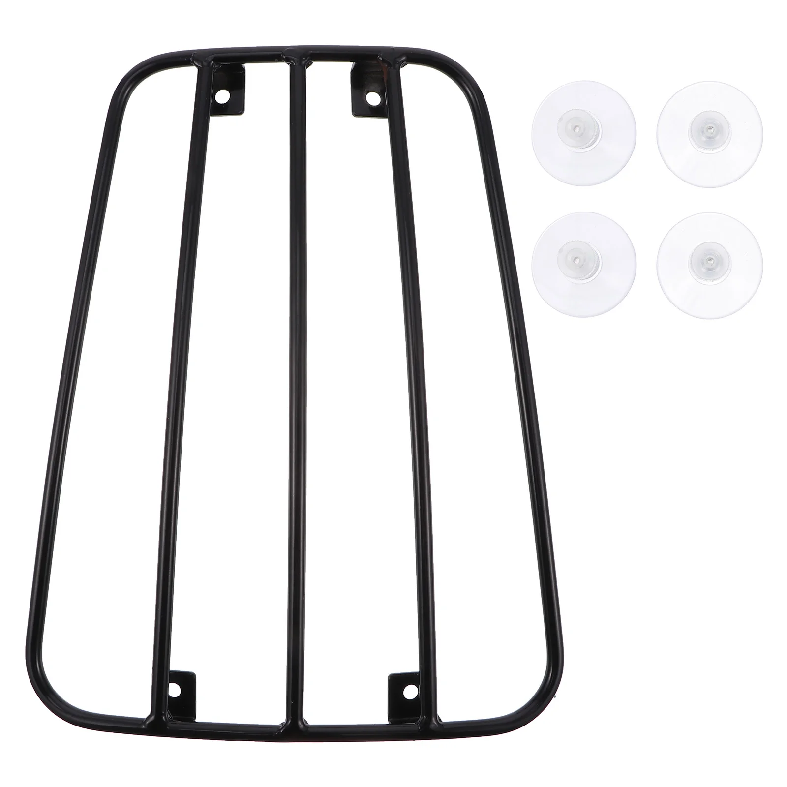 

Motorcycle Fuel Gas Tank Suction Cup Sucker Parcel Rack Support Supplies (Black)