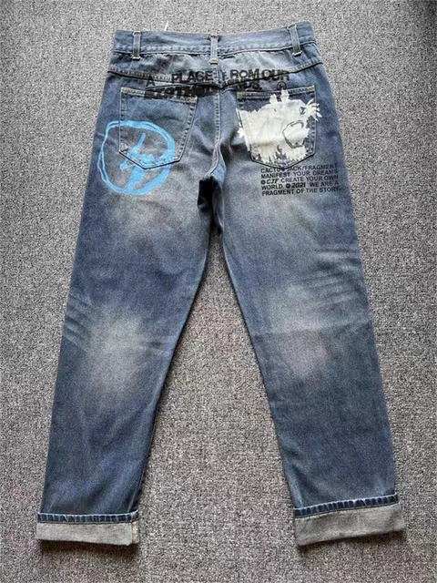 Travis Scott Cactus Jack Denim Co Branding Jeans Washing Heavy