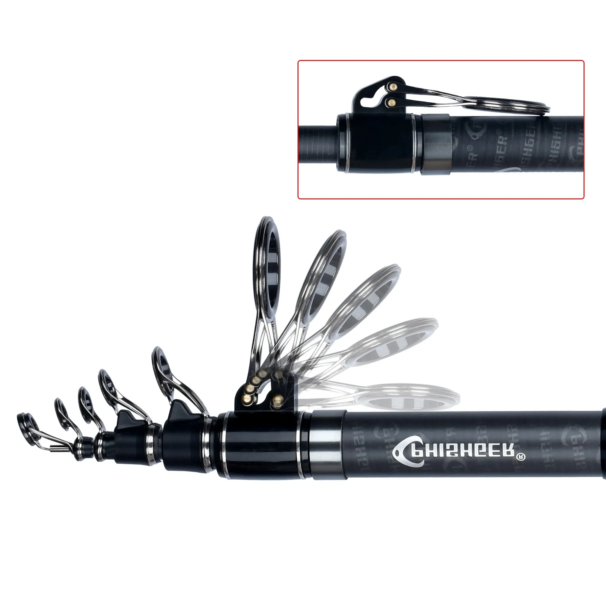 PHISHGER Telescopic Surf Spinning Rod 3.6–4.5m 30T Carbon 4