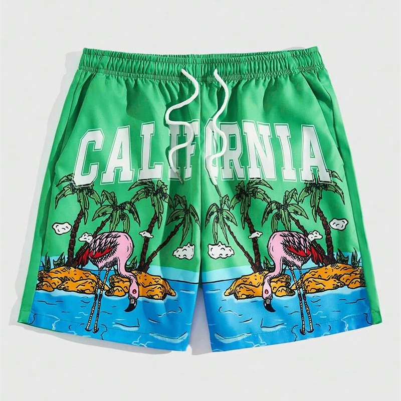 Holiday Style 3d Printed Shorts For Men's Outdoor Sports Surfing Board Shorts Fashion Leisure Trend Quick Drying Short Pants 3