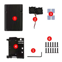 Aluminium Alloy Case with Dual Cooling Fans (PI5 - CASE - C)