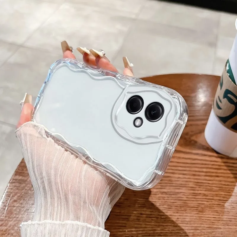 Clear TPU Wave Soft Case Cover – Anti-Fall Protection Phone Case