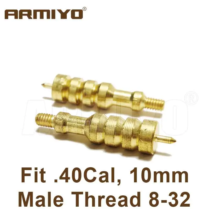 Armiyo.17Cal.22Cal.25Cal.27Cal.30Cal.357Cal.40Cal.45Cal Jagd- und Reinigungsrohr aus massivem Messing mit speerförmiger Spitze für Kohlenstoffablagerungen – Detail 6