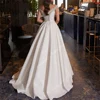 Elegant White Women Wedding Dresses Off The Shoulder A-Line Bride Gowns Mopping Length Princess Ball Vestido De Novia Customized 2