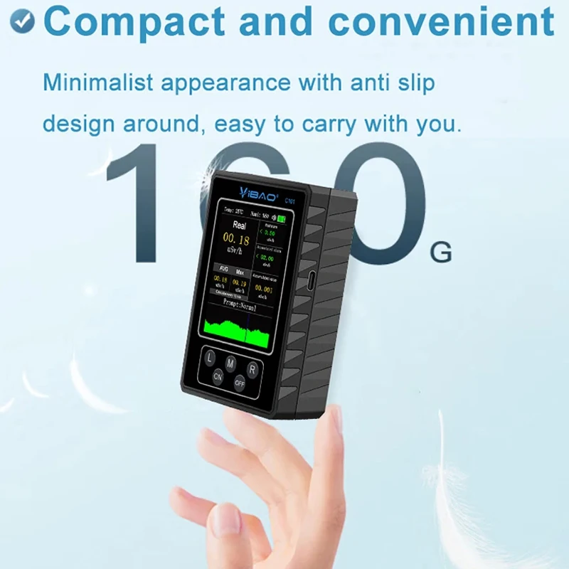 Radiation Detector Geiger Counter Nuclear Radiation Detector Personal Dosimeter X-ray Beta Gamma Detector LCD Radioactive Tester Marble Tools