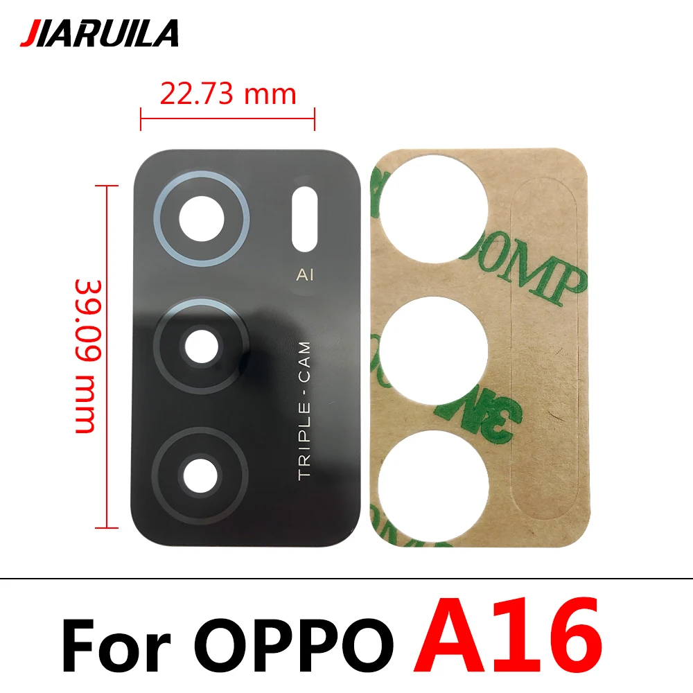 스티커 포함 후면 유리 카메라 렌즈, OPPO A16 A52 A53 A54 A74 A93 A57 A4G A77 A57E A73 5G A77S A56 A76, 100 개, 신제품